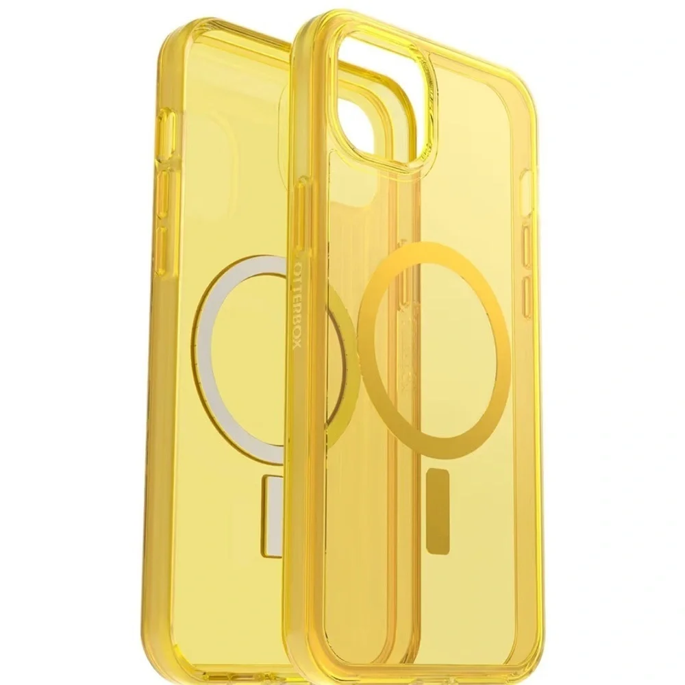 OtterBox Symmetry Case Magsafe for iPhone 14 Plus Transparent Yellow Case NWT